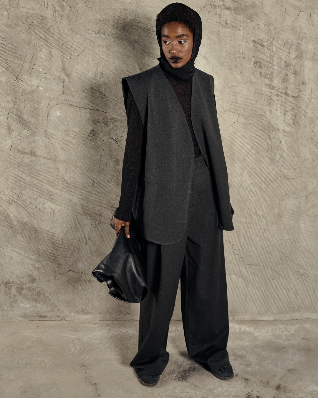 وست گاباردين با يقه هفت آستردار