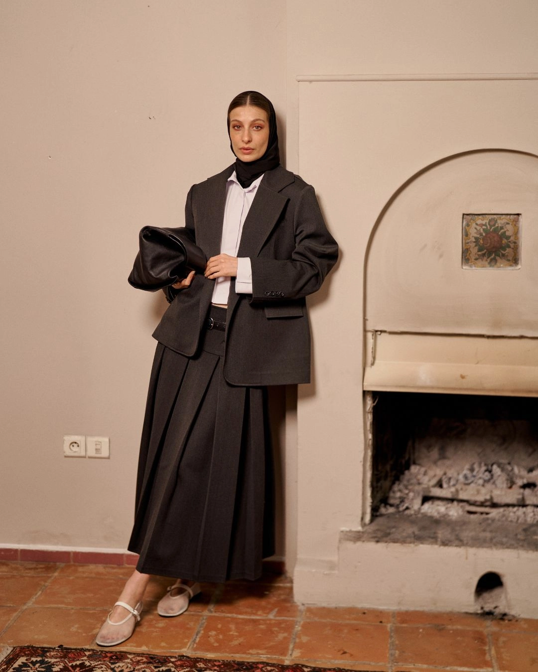 دامن گاباردين پيله دار