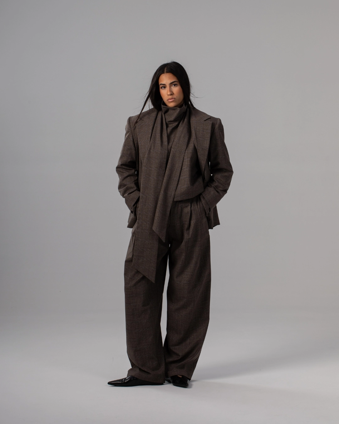 شلوار فاستوني چهارخانه تک پيله